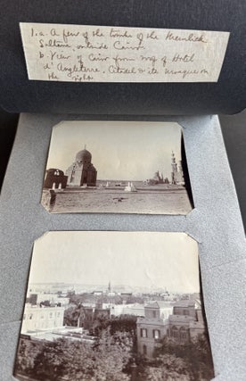 EARLY 20TH-CENTURY TRAVEL PHOTOGRAPH ALBUM: EGYPT, CONSTANTINOPLE, GREECE, DALMATIA, PRAGUE, CORFU, AND THE WEST INDIES