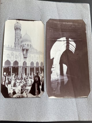 EARLY 20TH-CENTURY TRAVEL PHOTOGRAPH ALBUM: EGYPT, CONSTANTINOPLE, GREECE, DALMATIA, PRAGUE, CORFU, AND THE WEST INDIES