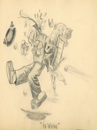 1908-1909 SKETCHBOOK - SPORTS POLITICS COMIC