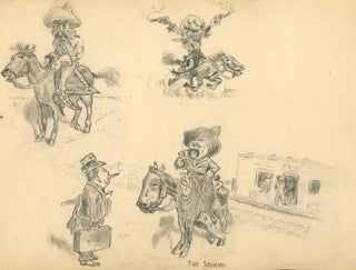 1908-1909 SKETCHBOOK - SPORTS POLITICS COMIC