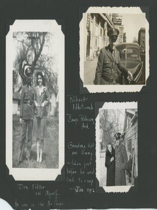 WWII RECORD OF FRIENDS IN THE WAR BY A GIRL AT HOME - PHOTO ALBUM