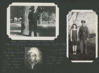 WWII RECORD OF FRIENDS IN THE WAR BY A GIRL AT HOME - PHOTO ALBUM