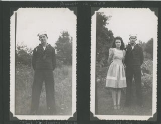 WWII RECORD OF FRIENDS IN THE WAR BY A GIRL AT HOME - PHOTO ALBUM