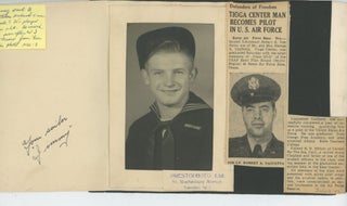 WWII RECORD OF FRIENDS IN THE WAR BY A GIRL AT HOME - PHOTO ALBUM
