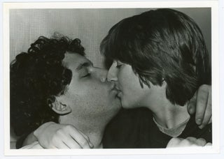 Item #20 TWO MEN KISSING VINTAGE PHOTO