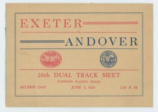 PHILLIPS ANDOVER vs PHILLIPS EXETER SPORTING LOT PHOTOS - PROGRAMS, etc 1911-1920