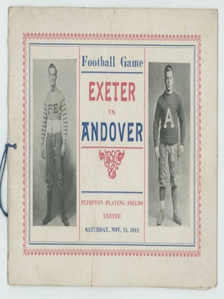 PHILLIPS ANDOVER vs PHILLIPS EXETER SPORTING LOT PHOTOS - PROGRAMS, etc 1911-1920