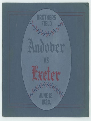 PHILLIPS ANDOVER vs PHILLIPS EXETER SPORTING LOT PHOTOS - PROGRAMS, etc 1911-1920
