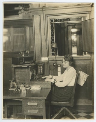Item #229 WOMAN WORKER SWITCHBOARD OPERATOR 1920's PHOTO