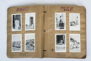1938 CREATIVE MEDITERRANEAN CRUISE PHOTO ALBUM AND SCRAPBOOK SHOWS LOCAL LIFE