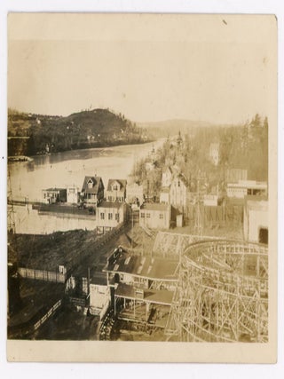 1920s AMUSEMENT PARK PHOTO ALBUM PAGES - ROLLER COASTERS