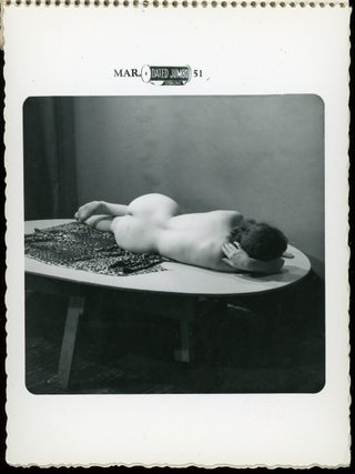 NUDE WOMAN HIDING FACE 1951 - BETTY PAIGE PHOTOGRAPHER