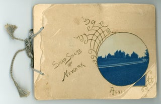 Item #274 NEWARK NY c.1900 CYANOTYPE PHOTO ALBUM w/ ARTISTIC DRAWINGS