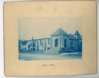 1894-1896 CYANOTYPE PHOTO LOT BUILDING AUSTIN, TEXAS PRESBYTERIAN CHURCH