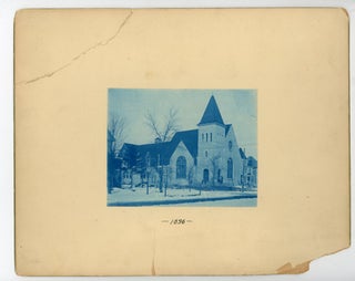 1894-1896 CYANOTYPE PHOTO LOT BUILDING AUSTIN, TEXAS PRESBYTERIAN CHURCH