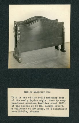 PHOTO ALBUM OF ANTIQUE FURNITURE AND TRIP SOUTH c. 1910s