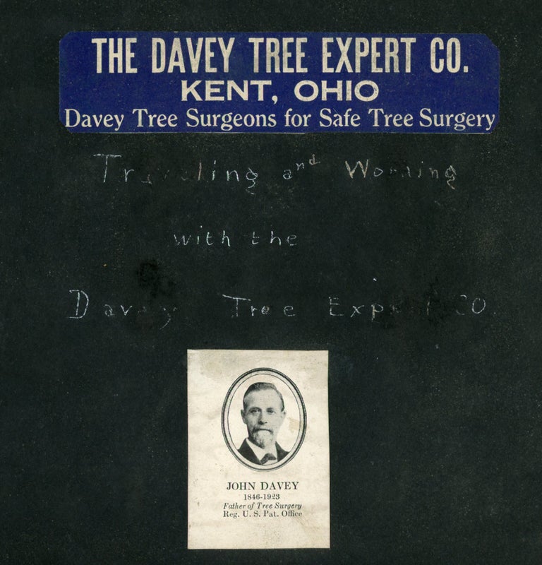 Item #313 1929 MID-WEST TRAVEL PHOTO ALBUM WORKING ON TREES