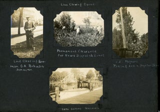 1929 MID-WEST TRAVEL PHOTO ALBUM WORKING ON TREES