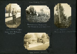 1929 MID-WEST TRAVEL PHOTO ALBUM WORKING ON TREES