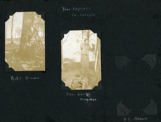 1929 MID-WEST TRAVEL PHOTO ALBUM WORKING ON TREES
