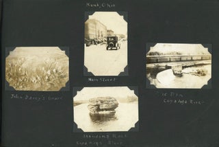 1929 MID-WEST TRAVEL PHOTO ALBUM WORKING ON TREES