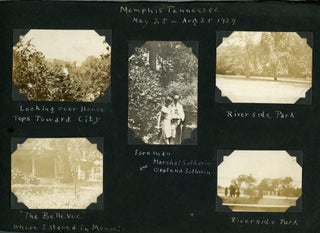 1929 MID-WEST TRAVEL PHOTO ALBUM WORKING ON TREES