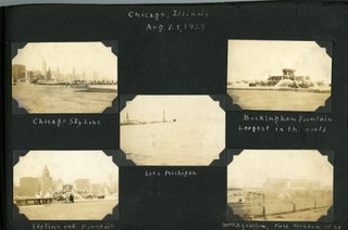 1929 MID-WEST TRAVEL PHOTO ALBUM WORKING ON TREES