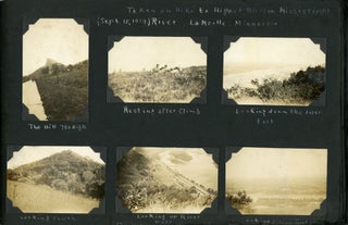 1929 MID-WEST TRAVEL PHOTO ALBUM WORKING ON TREES