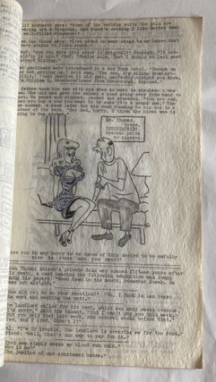 1950s RISQUE ART AND HUMOR TYPEWRITTEN MANUSCRIPTS