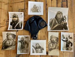 Item #344 COLLECTION OF PHOTOS AND FLIGHT CAP FROM MAN IN THE USMC WWII