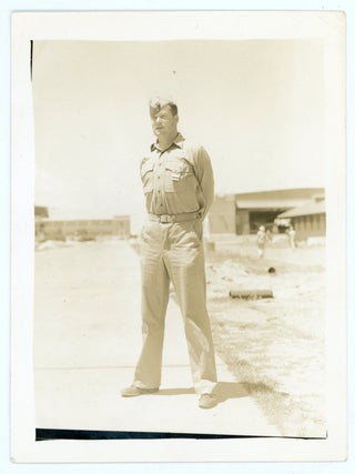 COLLECTION OF PHOTOS AND FLIGHT CAP FROM MAN IN THE USMC WWII