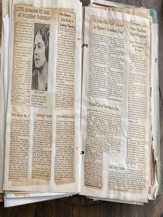 1936 MUSIC SCRAPBOOK WITH PHOTOS, PROGRAMS AND CLIPPINGS