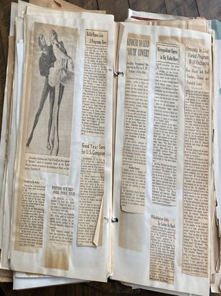 1936 MUSIC SCRAPBOOK WITH PHOTOS, PROGRAMS AND CLIPPINGS