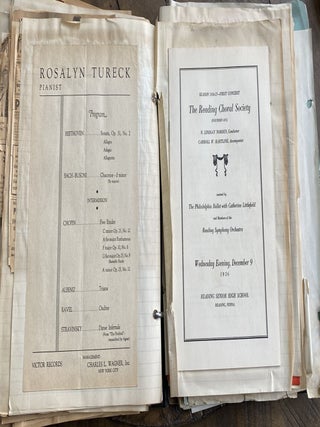 1936 MUSIC SCRAPBOOK WITH PHOTOS, PROGRAMS AND CLIPPINGS