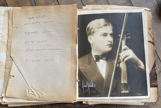 1936 MUSIC SCRAPBOOK WITH PHOTOS, PROGRAMS AND CLIPPINGS