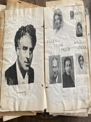 1936 MUSIC SCRAPBOOK WITH PHOTOS, PROGRAMS AND CLIPPINGS
