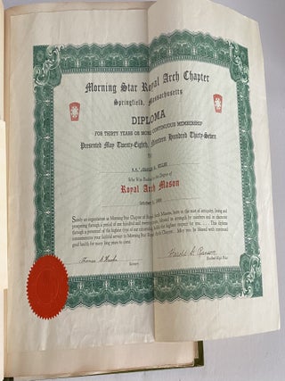 1890s - 1950S HUGE SCRAPBOOK ONE MAN'S MASONIC MEMBERSHIP