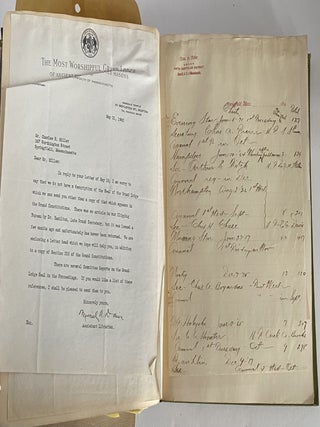 1890s - 1950S HUGE SCRAPBOOK ONE MAN'S MASONIC MEMBERSHIP