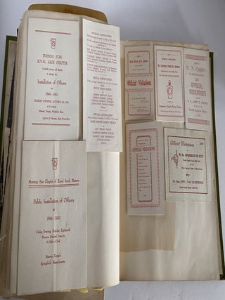 1890s - 1950S HUGE SCRAPBOOK ONE MAN'S MASONIC MEMBERSHIP