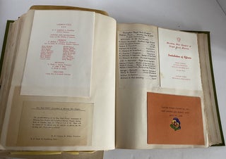 1890s - 1950S HUGE SCRAPBOOK ONE MAN'S MASONIC MEMBERSHIP