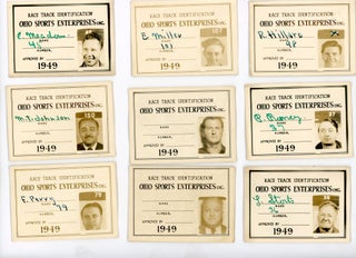 1949 PHOTO ID CARD COLLECTION of OHIO SPORTS ENTERPRISES RACE TRACK