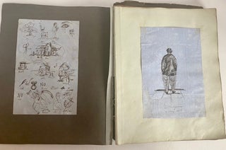 1850s ORIGINAL PEN & INK DRAWINGS by CATHERINE MARY WEBBER - WOMAN ARTIST