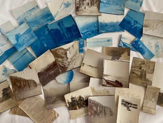1899-1901 TRAVEL & HOME PHOTO ALBUM YELLOWSTONE CALIFORNIA CYANOTYPES