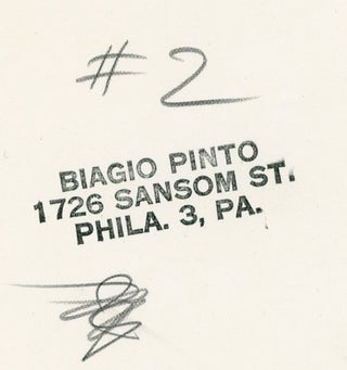 PHILADELPHIA ARTIST, BIAGIO PINTO PERSONAL PHOTOS 1960s
