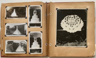 Item #394 CAKE BAKER VINTAGE 1940s PHOTO ALBUM OF WEDDING AND BIRTHDAY CAKE PHOTOS