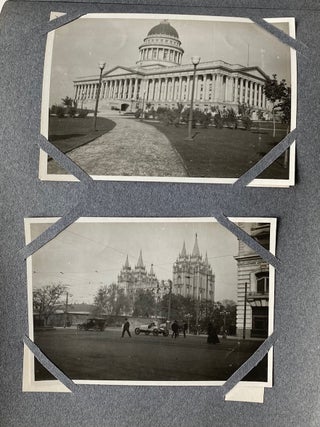 EARLY 1900s PHOTO ALBUM COLORADO UTAH STROEBEL AIRSHIP