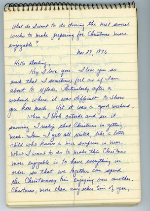 Item #427 HANDWRITTEN LOVE LETTERS FROM MAN to WOMAN 1976