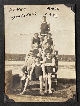 WOMEN MOCK WEDDINGS 1917 - 1930s PHOTO ALBUM MAINE AND NH