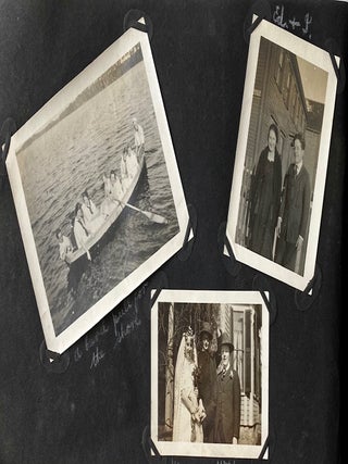 WOMEN MOCK WEDDINGS 1917 - 1930s PHOTO ALBUM MAINE AND NH