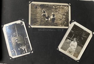 WOMEN MOCK WEDDINGS 1917 - 1930s PHOTO ALBUM MAINE AND NH